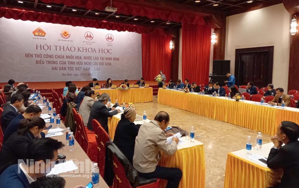 Hội thảo khoa học "Đền thờ công chúa Nhồi Hoa, nước Lào tại Ninh Bình- Biểu trưng của tình hữu nghị lâu đời giữa hai dân tộc Việt - Lào"