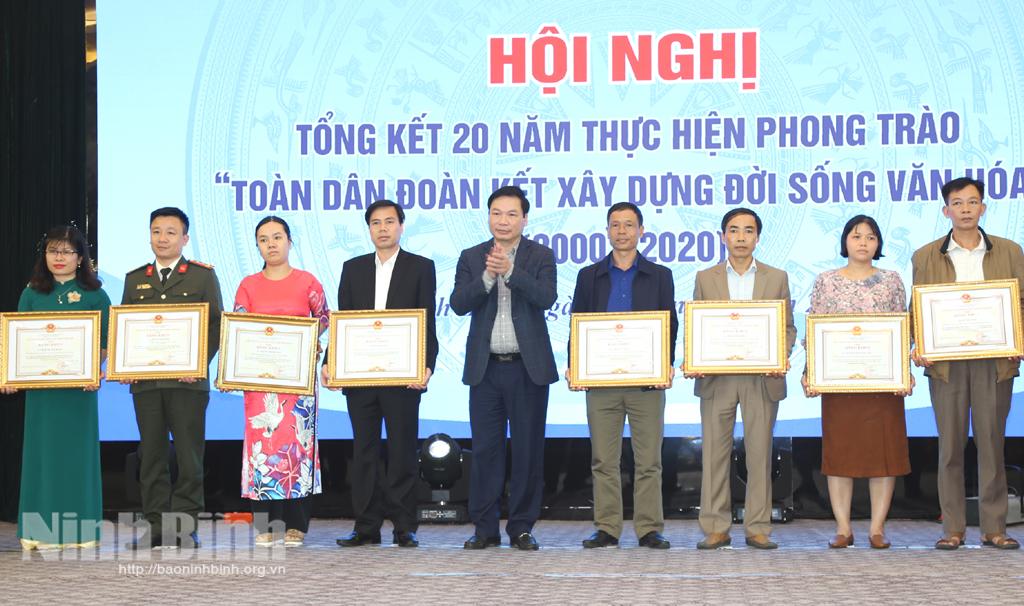 Tổng kết 20 năm thực hiện phong trào "Toàn dân đoàn kết xây dựng đời sống văn hóa"