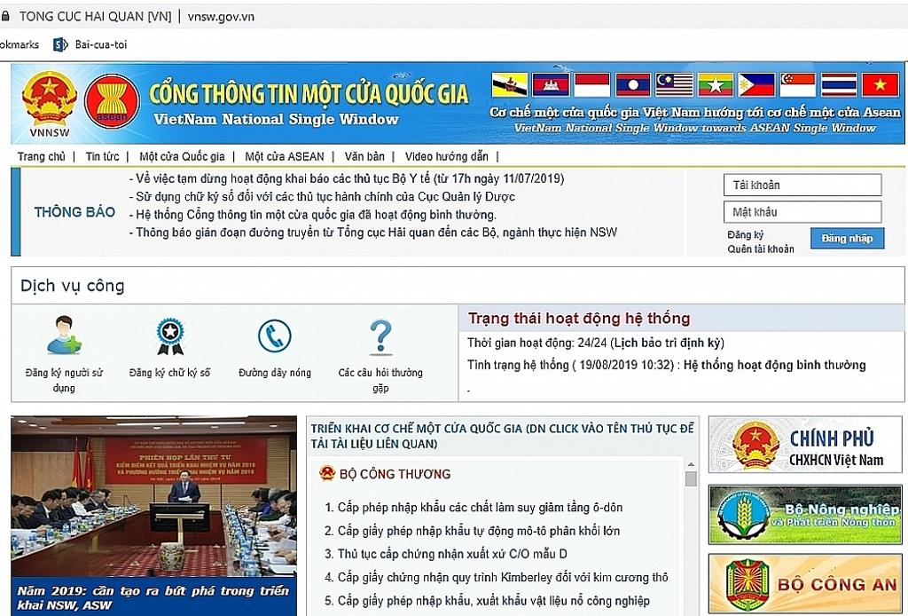 202 thủ tục hành chính kết nối Cơ chế một cửa quốc gia