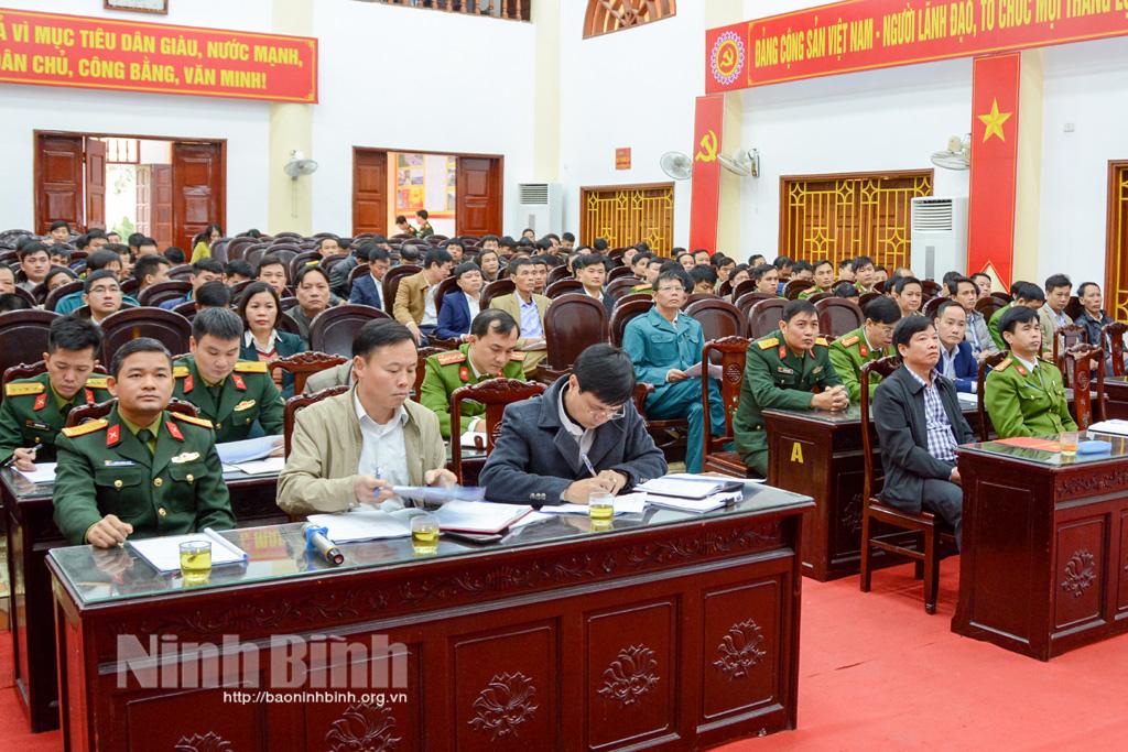 Nho Quan tập huấn Luật dân quân tự vệ và Lực lượng dự bị động viên