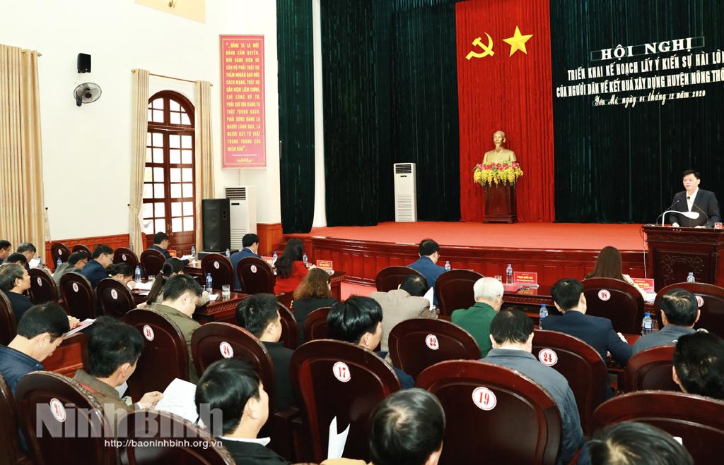 Yên Mô triển khai kế hoạch lấy ý kiến sự hài lòng của người dân về kết quả xây dựng huyện nông thôn mới