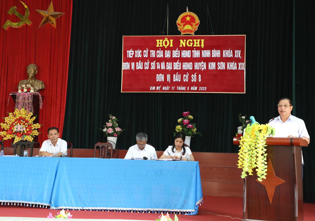 Đại biểu HĐND tỉnh tiếp xúc cử tri huyện Kim Sơn