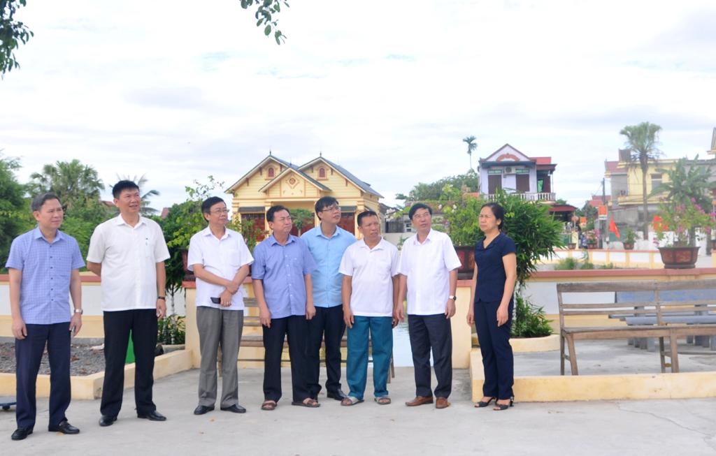 Thẩm định hồ sơ công nhận xã đạt chuẩn nông thôn mới và nông thôn mới kiểu mẫu năm 2020 tại huyện Yên Mô