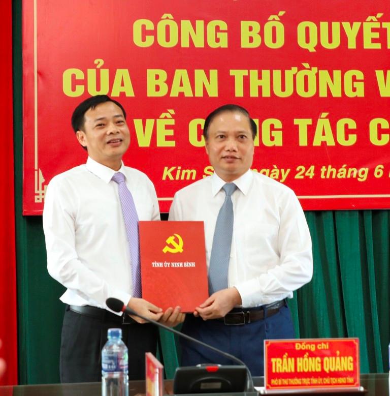 Công bố Quyết định của Ban Thường vụ Tỉnh ủy về công tác cán bộ