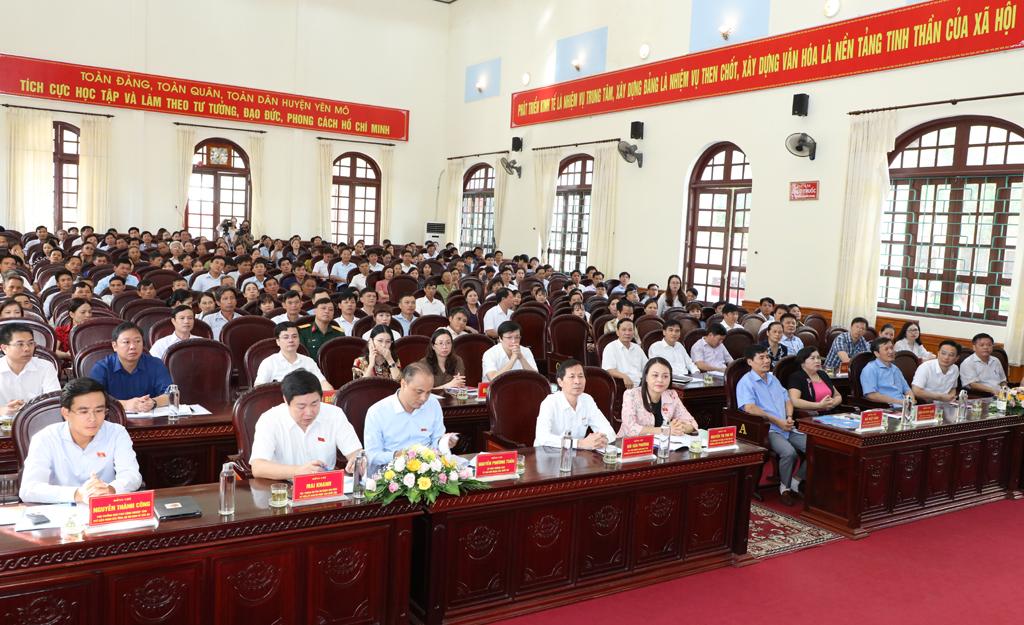 Đoàn ĐBQH tỉnh tiếp xúc cử tri huyện Yên Mô