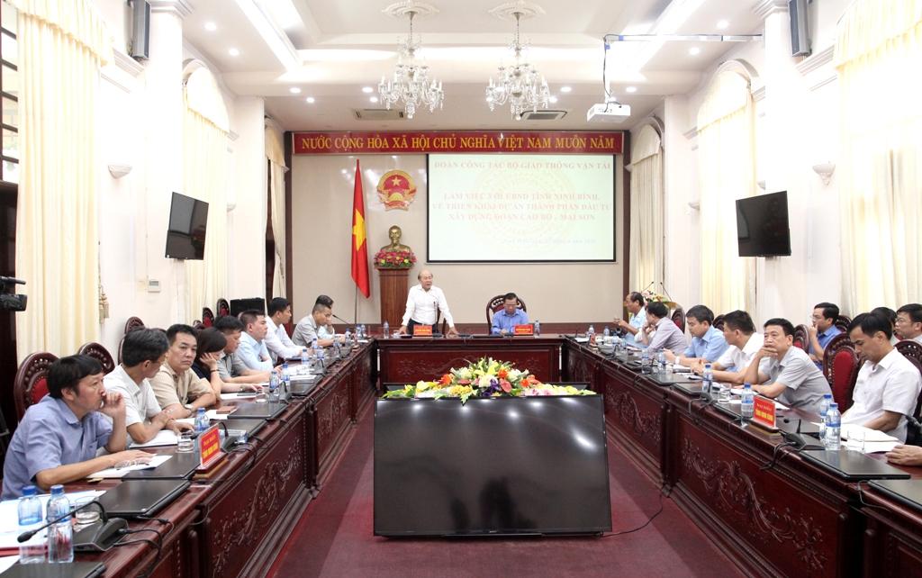 Đoàn công tác Bộ GT&VT kiểm tra dự án đường cao tốc Bắc-Nam, đoạn Cao Bồ-Mai Sơn