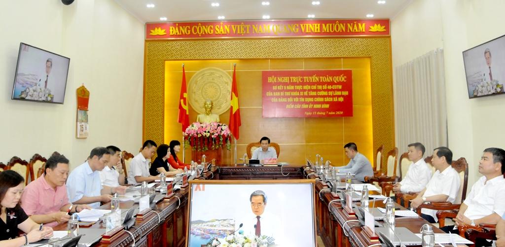 Trực tuyến sơ kết 5 năm thực hiện Chỉ thị 40-CT/TW của Ban Bí thư về tăng cường sự lãnh đạo của Đảng đối với tín dụng chính sách xã hội