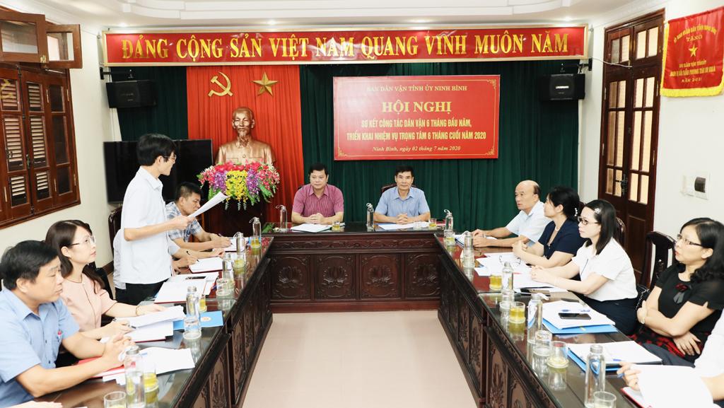 Sơ kết công tác Dân vận 6 tháng đầu năm 2020