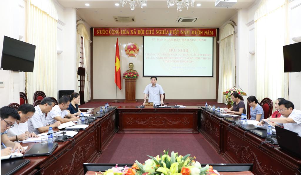 UBND tỉnh lấy ý kiến vào dự thảo một số tờ trình, đề án, nghị quyết trình tại kỳ họp thứ 19, HĐND tỉnh khóa XIV