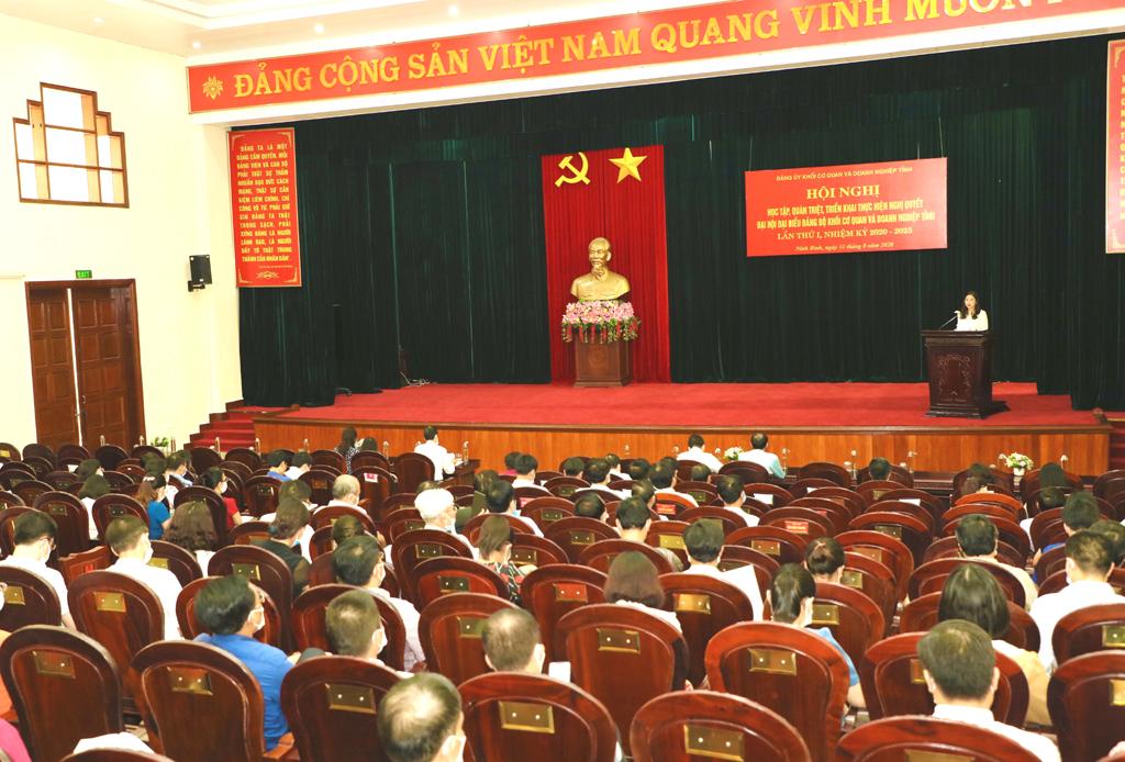Quán triệt Nghị quyết Đại hội đại biểu Đảng bộ Khối Cơ quan và Doanh nghiệp tỉnh lần thứ I