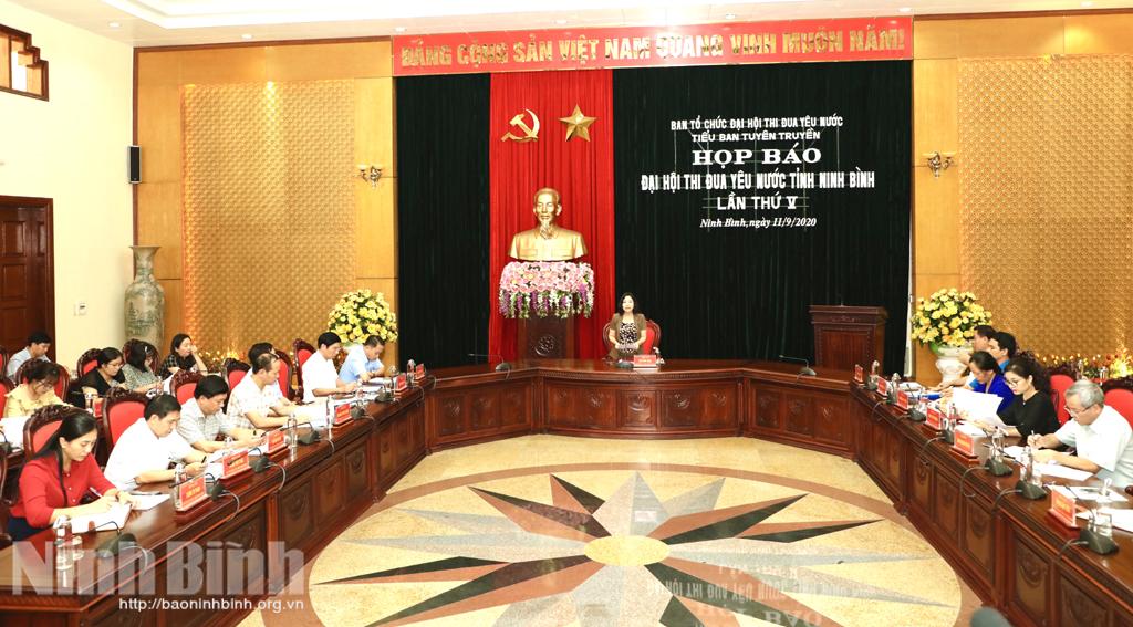 Họp báo Đại hội thi đua yêu nước tỉnh Ninh Bình lần thứ V