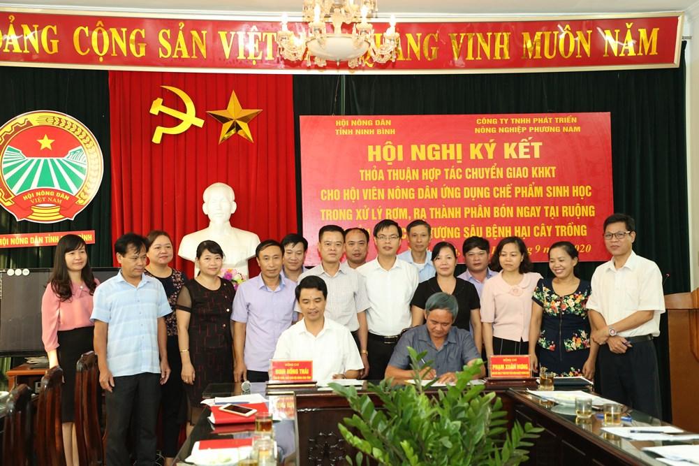 Ký kết thỏa thuận hợp tác giữa Hội Nông dân tỉnh và Công ty TNHH phát triển nông nghiệp Phương Nam