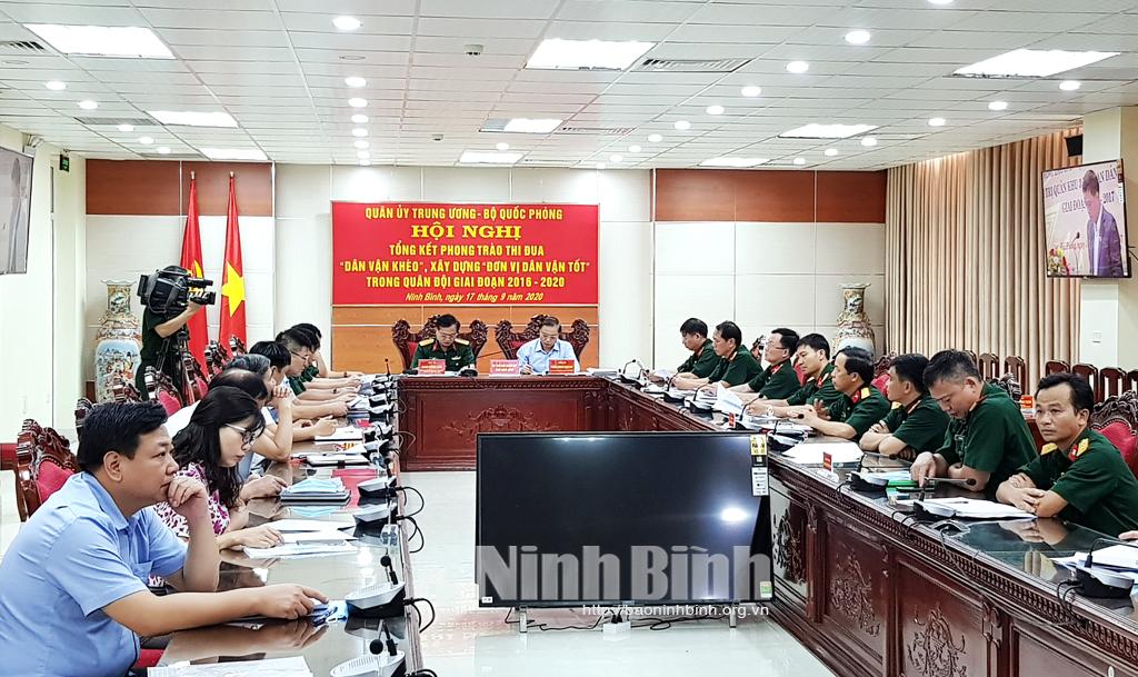 Hội nghị trực tuyến tổng kết phong trào thi đua "Dân vận khéo", xây dựng "Đơn vị dân vận tốt" trong Quân đội giai đoạn 2016-2020