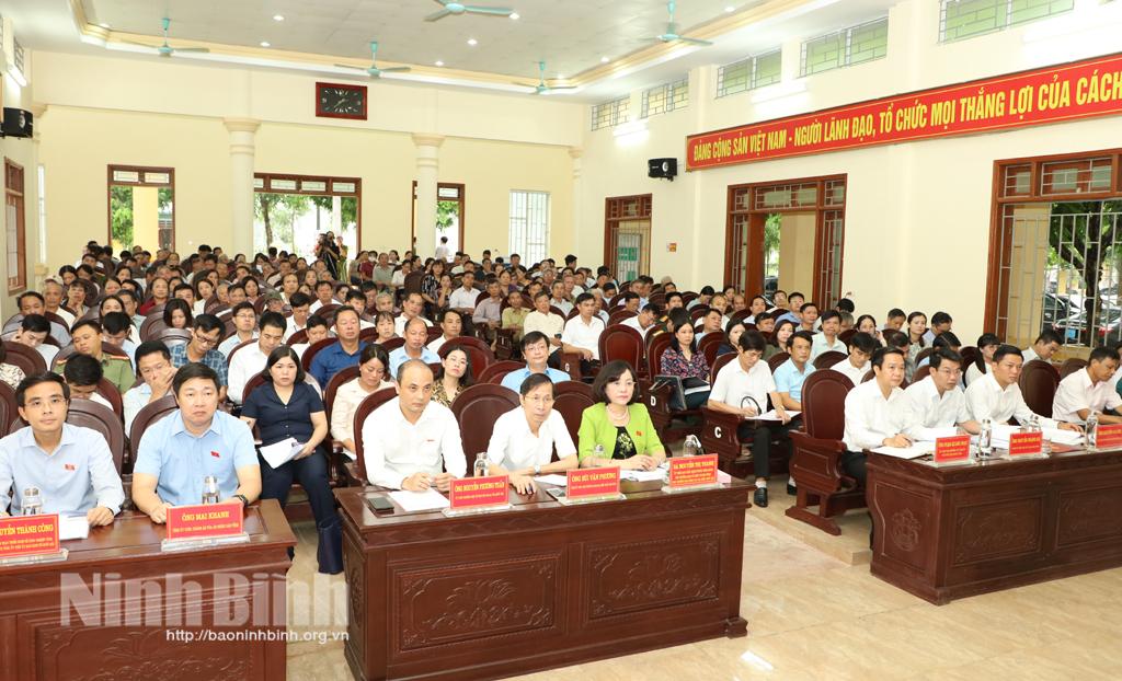 Đoàn ĐBQH tỉnh tiếp xúc cử tri thành phố Tam Điệp