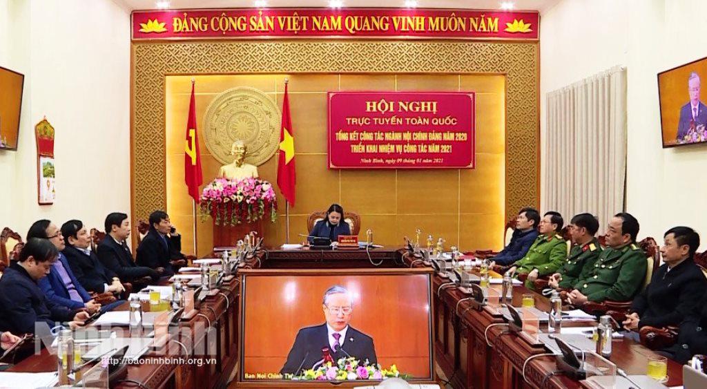 Hội nghị trực tuyến triển khai nhiệm vụ công tác ngành Nội chính Đảng năm 2021