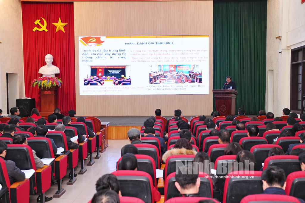 Thành ủy Ninh Bình quán triệt, triển khai 5 chương trình công tác