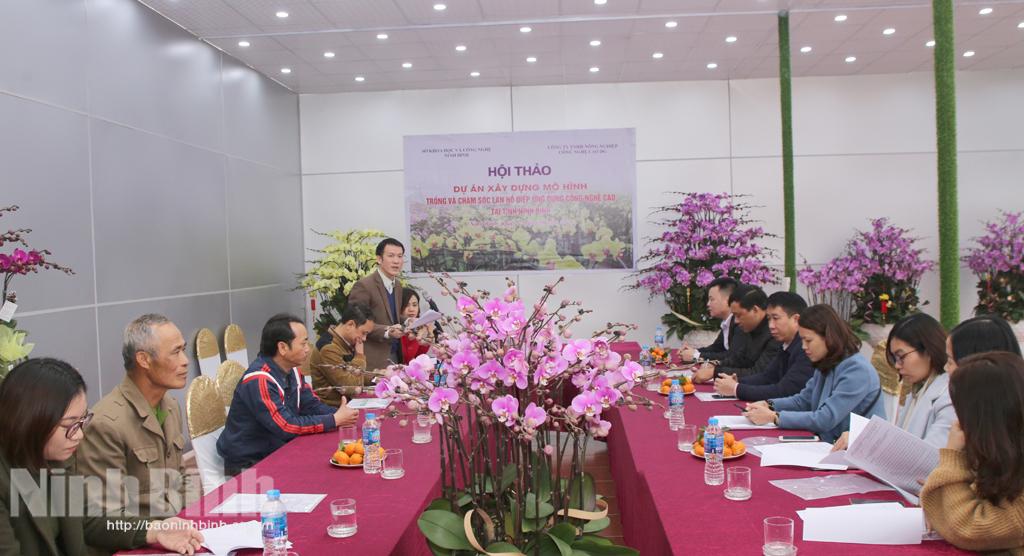 Hội thảo đầu bờ mô hình xây dựng trồng và chăm sóc Lan hồ điệp ứng dụng công nghệ cao