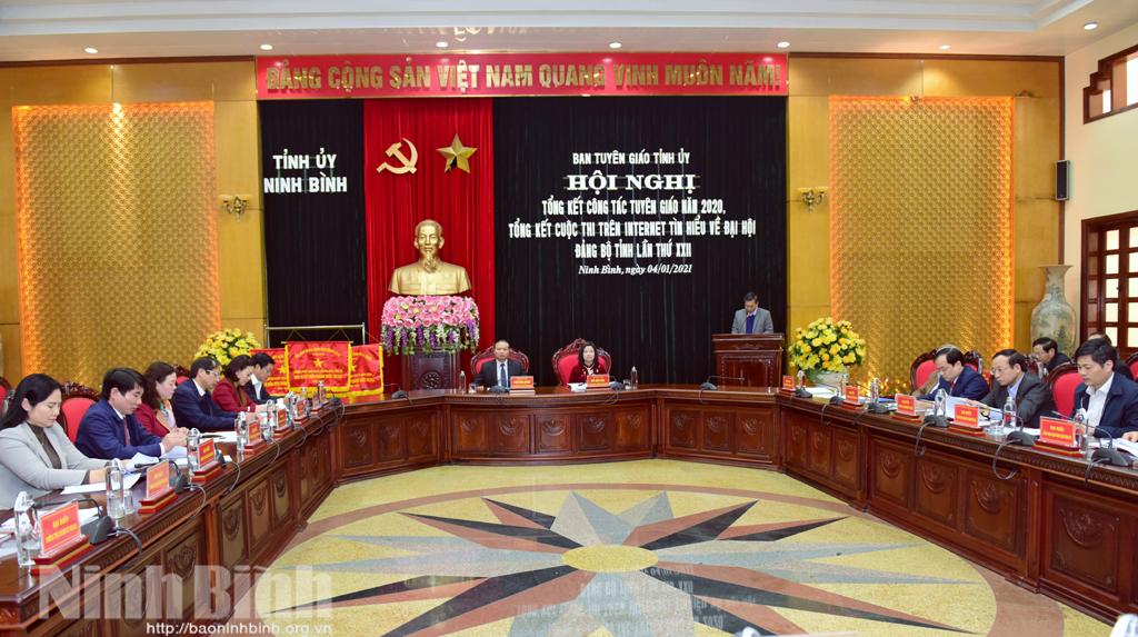Tổng kết công tác Tuyên giáo năm 2020 và Cuộc thi trên internet tìm hiểu về Đại hội Đảng bộ tỉnh lần thứ XXII