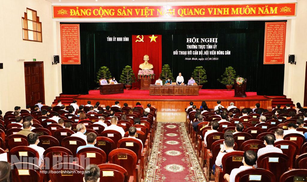Thường trực Tỉnh ủy đối thoại với cán bộ, hội viên nông dân