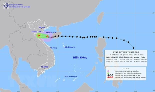 Bão số 8 suy yếu thành áp thấp nhiệt đới, đi vào Thanh Hóa, Nghệ An