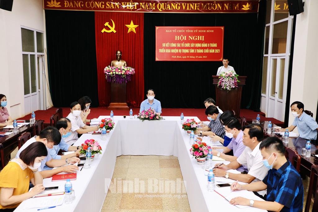 Triển khai nhiệm vụ trọng tâm công tác Tổ chức xây dựng Đảng 3 tháng cuối năm 2021