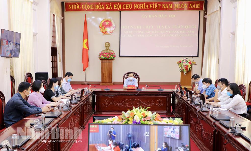 Hội nghị trực tuyến toàn quốc sơ kết công tác dân tộc 9 tháng năm 2021