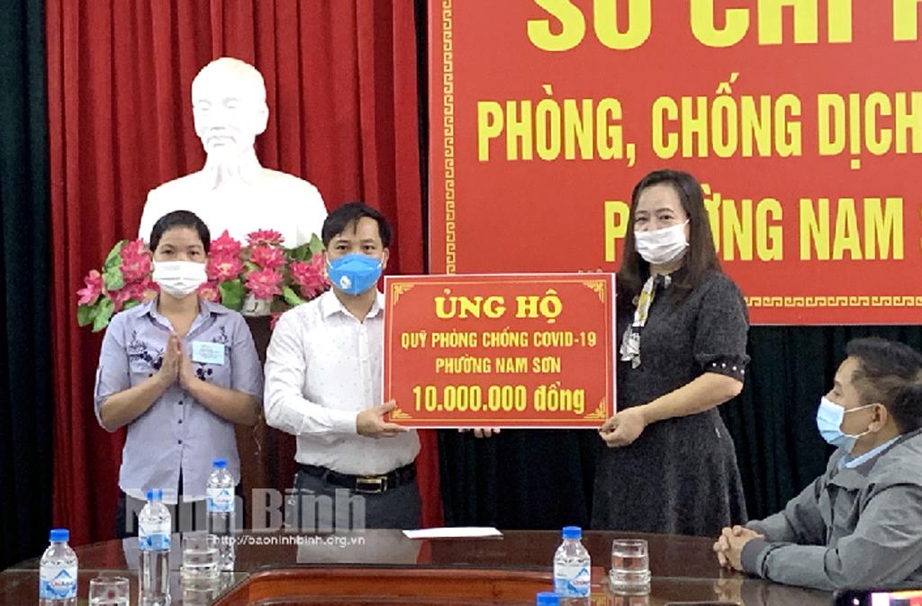 Hội Doanh nghiệp thành phố Tam Điệp ủng hộ trên 120 triệu đồng phòng chống dịch