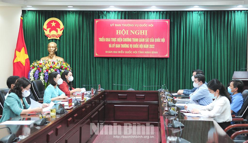 Hội nghị trực tuyến triển khai thực hiện Chương trình giám sát của Quốc hội và Ủy ban Thường vụ Quốc hội năm 2022