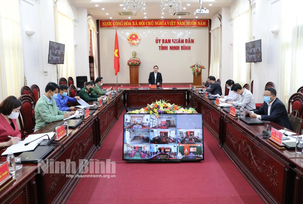 Hội nghị trực tuyến về phòng chống dịch COVID-19 tỉnh Ninh Bình