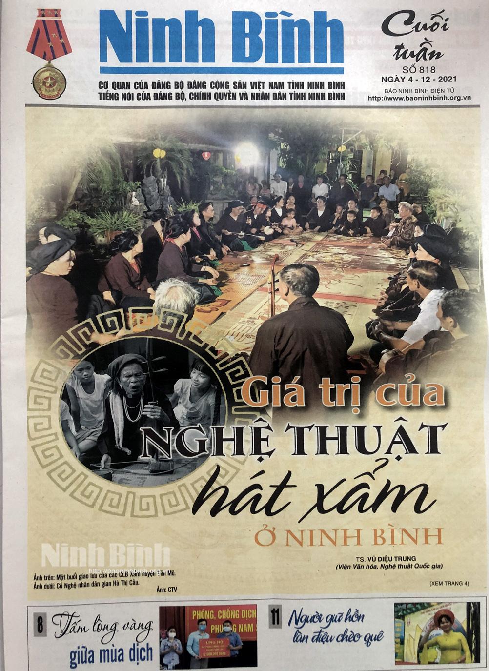 Báo Ninh Bình cuối tuần- Nơi gửi gắm yêu tin