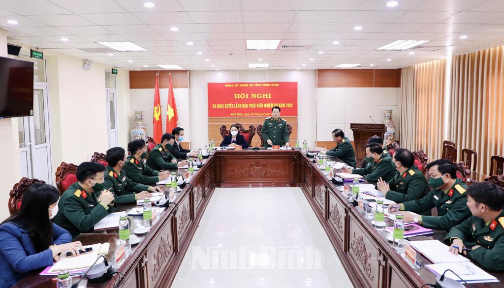 Đảng ủy Quân sự tỉnh ra nghị quyết lãnh đạo thực hiện nhiệm vụ năm 2022