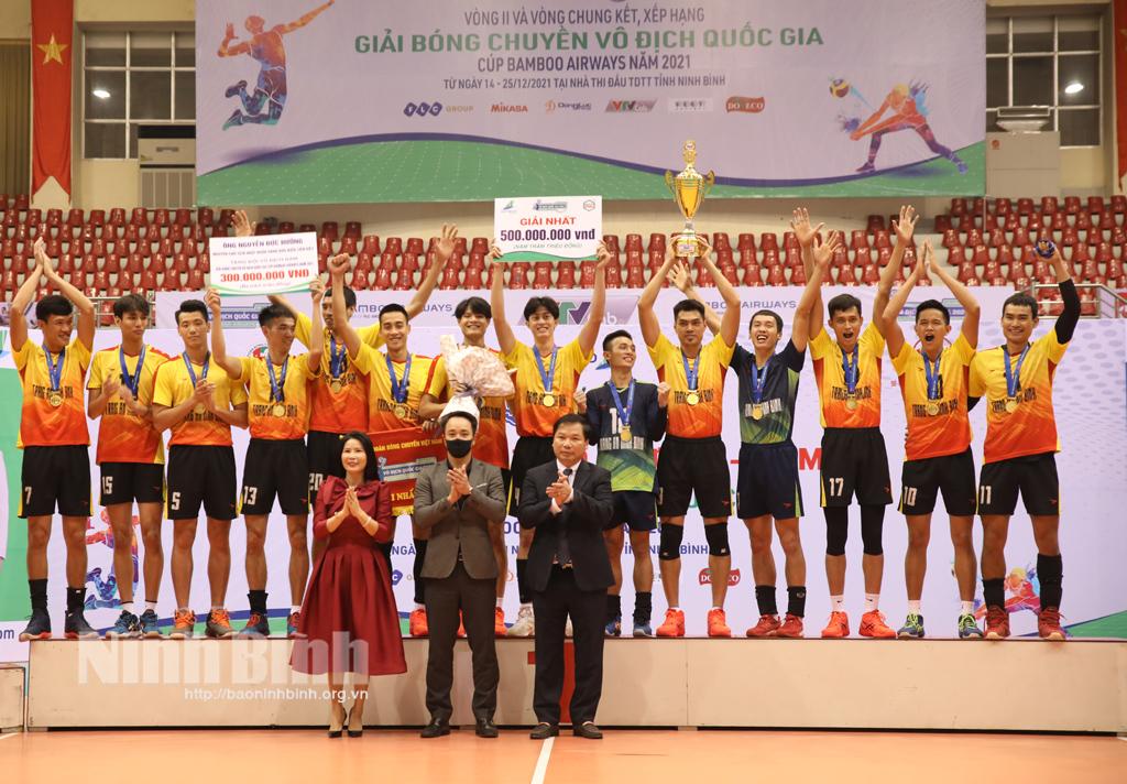 Tràng An Ninh Bình giành ngôi vô địch Giải bóng chuyền vô địch quốc gia Cúp Bamboo Airways năm 2021
