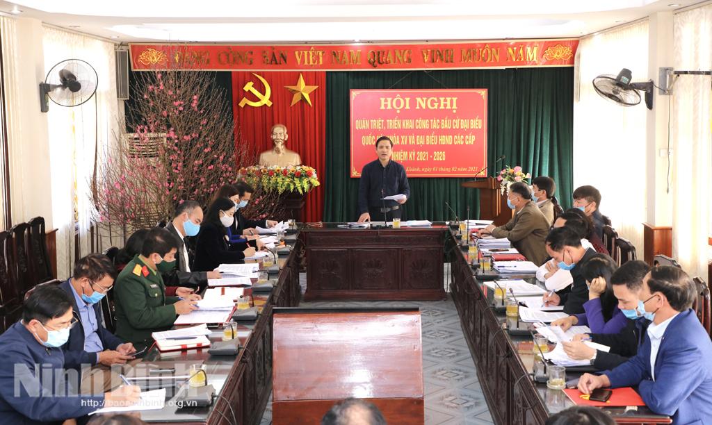 Yên Khánh, triển khai công tác bầu cử đại biểu Quốc hội khóa XV và đại biểu HĐND các cấp, nhiệm kỳ 2021-2026