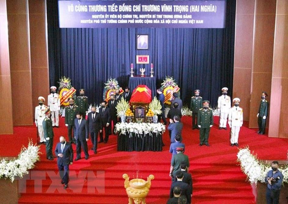 Tổ chức trọng thể Lễ viếng nguyên Phó Thủ tướng Trương Vĩnh Trọng