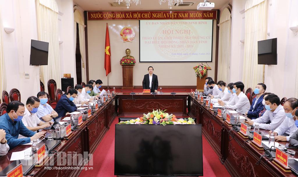 Hội nghị thảo luận, giới thiệu người ứng cử đại biểu HĐND tỉnh, nhiệm kỳ 2021-2026