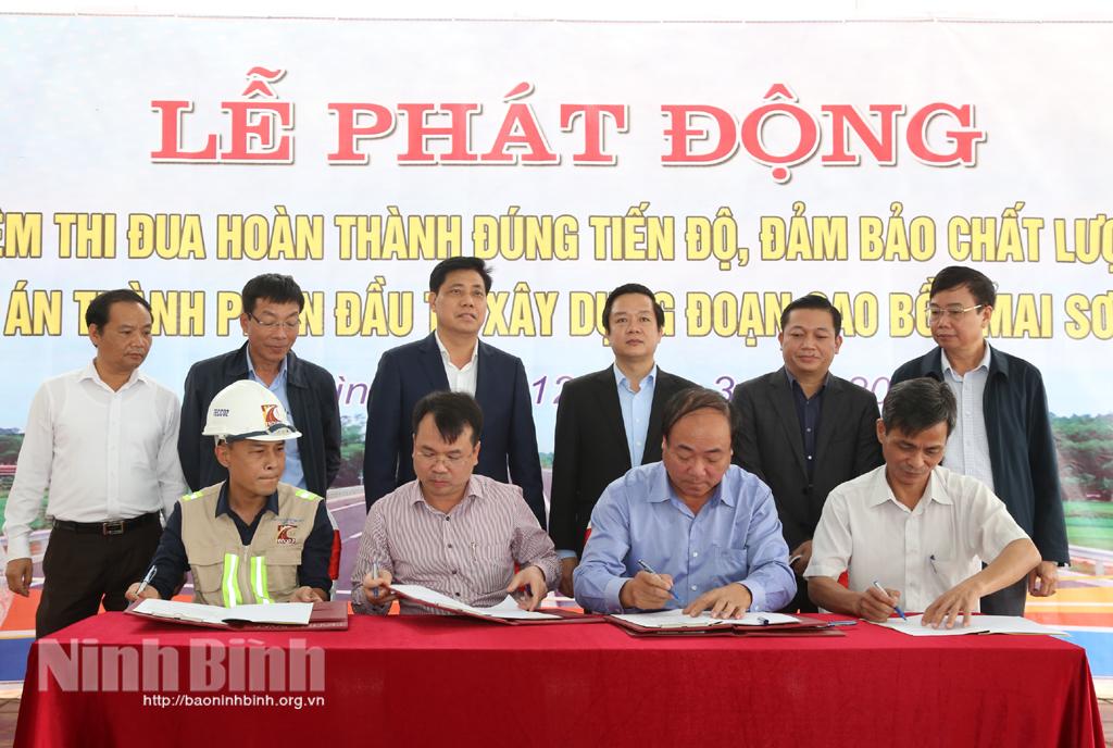 Phát động "200 ngày đêm thi đua hoàn thành đúng tiến độ, đảm bảo chất lượng, an toàn dự án cao tốc Cao Bồ - Mai Sơn"