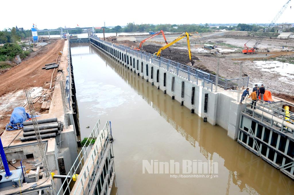 Đẩy nhanh tiến độ xây dựng Âu Kim Đài đảm bảo phục vụ mùa mưa bão