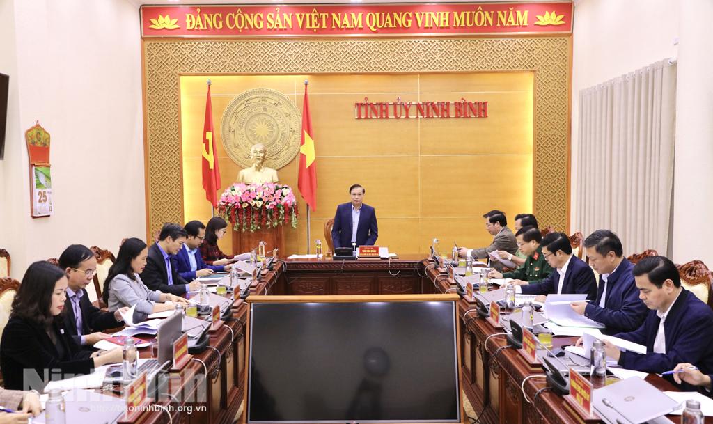 Thường trực Tỉnh ủy giao ban công tác Quý I/2021