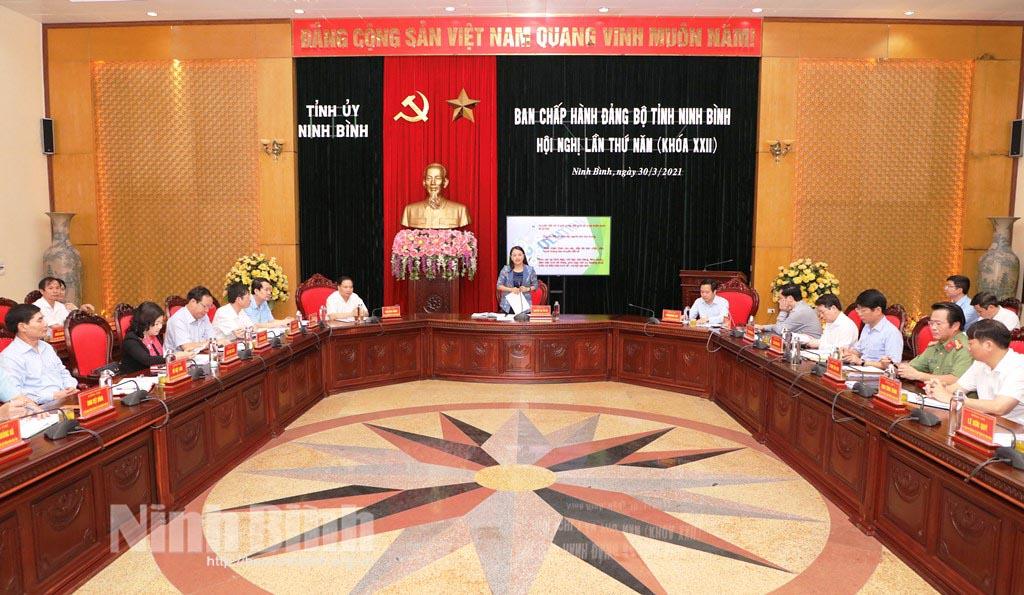 Hội nghị Ban Chấp hành Đảng bộ tỉnh lần thứ năm