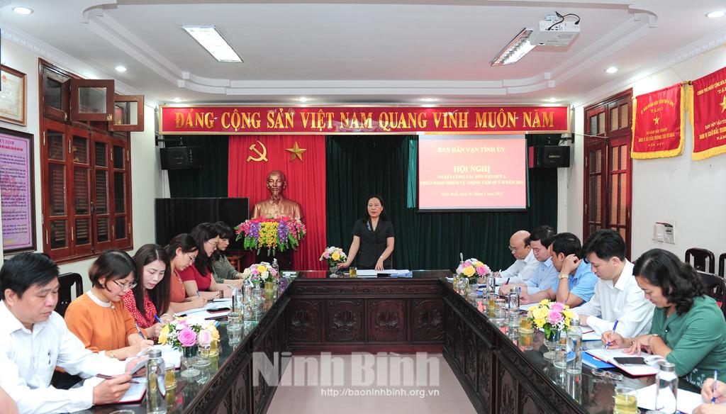 Ban Dân vận Tỉnh ủy triển khai nhiệm vụ trọng tâm quý II