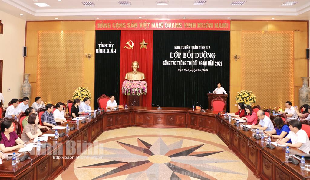 Ban Tuyên giáo Tỉnh ủy bồi dưỡng công tác thông tin đối ngoại năm 2021