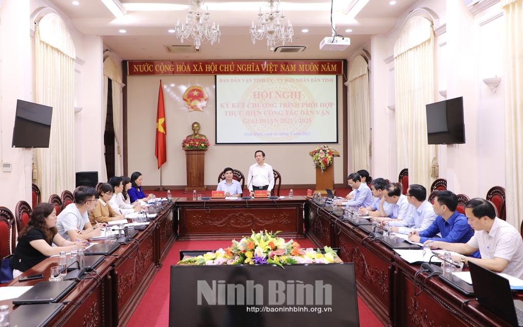 Ký kết chương trình phối hợp thực hiện công tác dân vận, giai đoạn 2021 - 2025