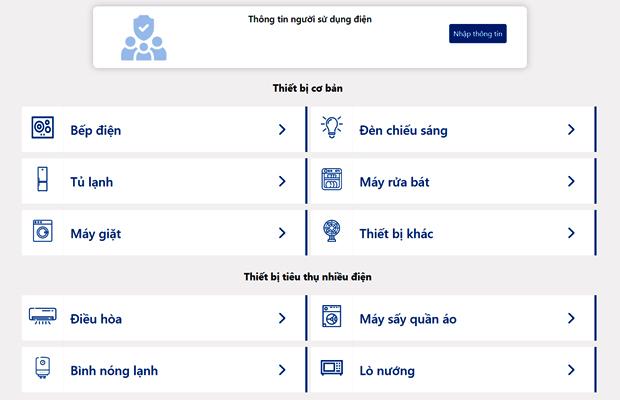 EVN ra mắt công cụ ước tính điện năng tiêu thụ hàng tháng hộ gia đình