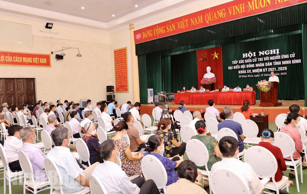 Hội nghị tiếp xúc giữa cử tri với người ứng cử đại biểu HĐND tỉnh
