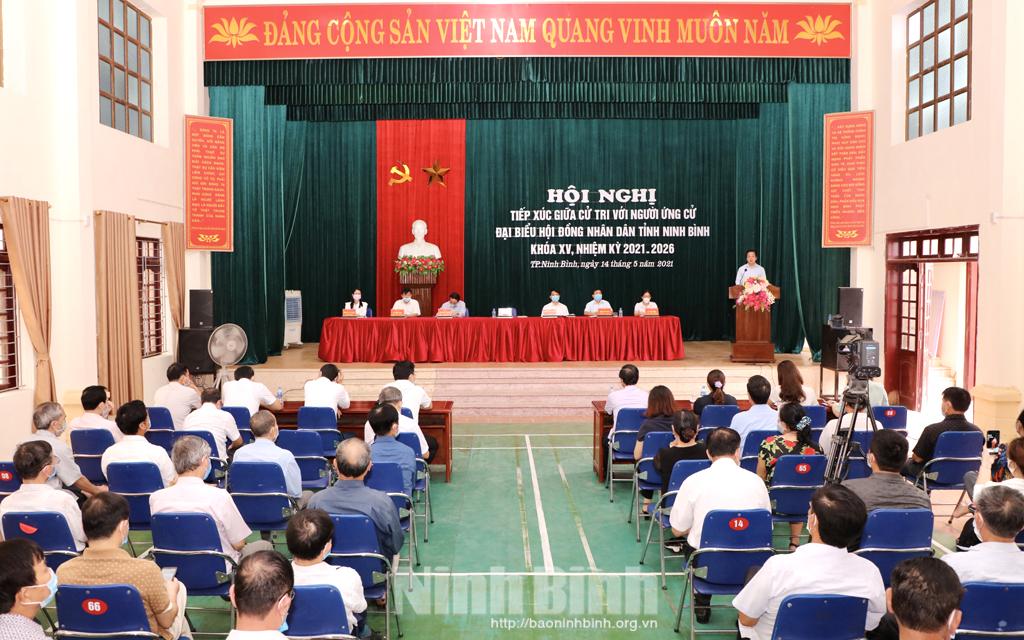 Hội nghị tiếp xúc giữa cử tri với người ứng cử đại biểu HĐND tỉnh