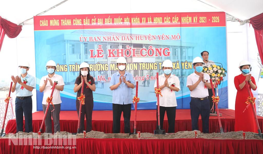 Khởi công xây dựng Trường Mầm non khu trung tâm xã Yên Đồng