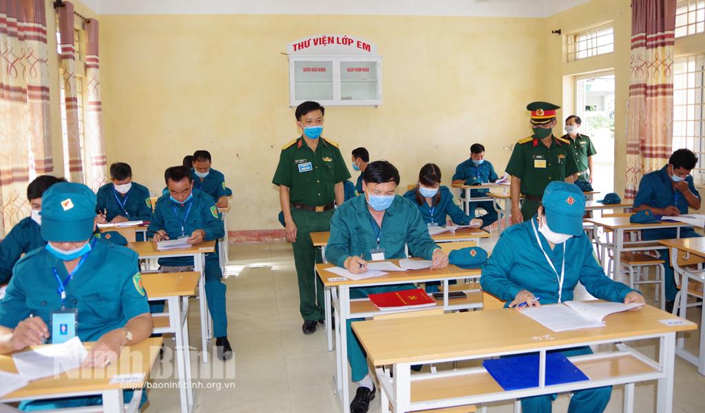 Kim Sơn tổ chức hội thi pháp luật về Dân quân tự vệ năm 2021