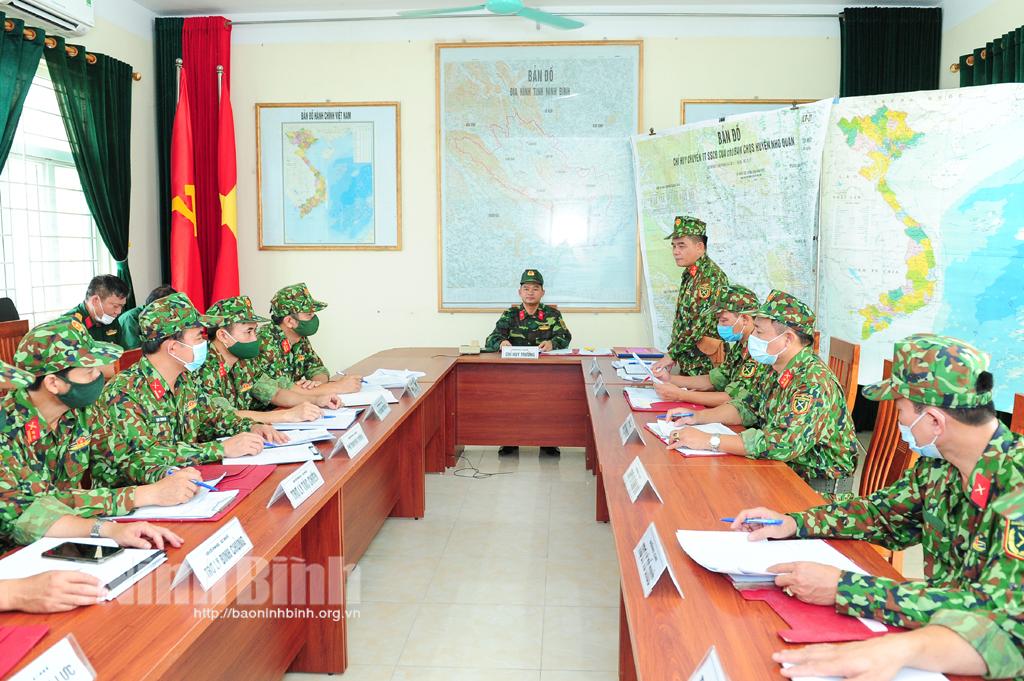 Nho Quan diễn tập chỉ huy cơ quan một bên, một cấp năm 2021