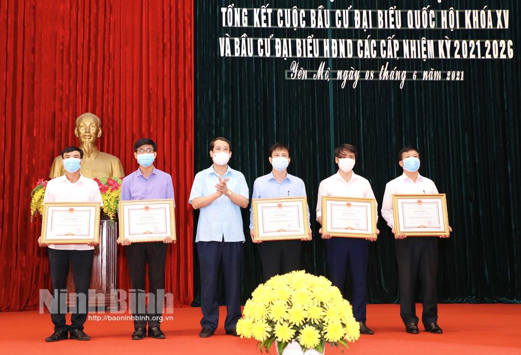 Yên Mô tổng kết cuộc bầu cử đại biểu Quốc hội khóa XV và đại biểu HĐND các cấp, nhiệm kỳ 2021-2026
