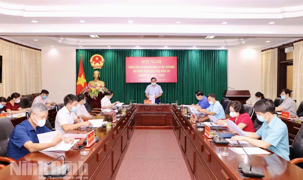 Thống nhất dự kiến nội dung kỳ họp thứ nhất, HĐND tỉnh khóa XV, nhiệm kỳ 2021-2026